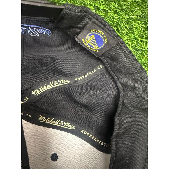 Mitchell & Ness Golden State Warriors Snapback Black Blue NBA Hardwood - Picture 6 of 7